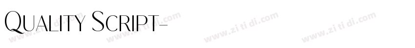 Quality Script字体转换